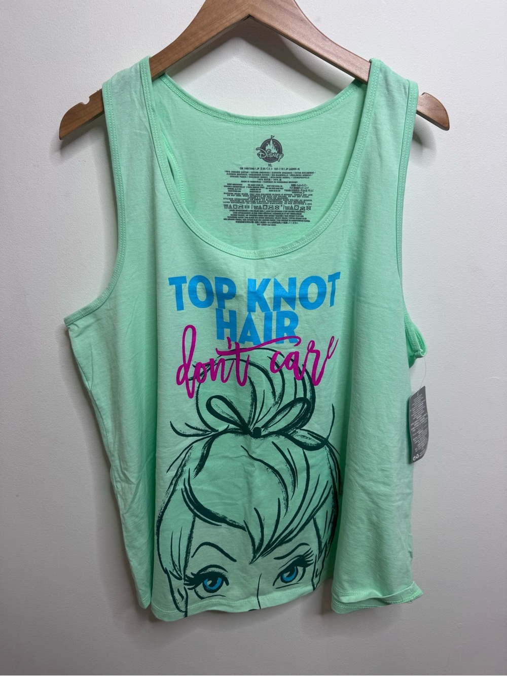 Disney Mint Green Tank with Blue and Pink Graphic